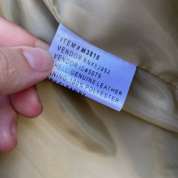 Margaret Godfrey Cream & Tan Leather Western Coat - Picture 11 of 12